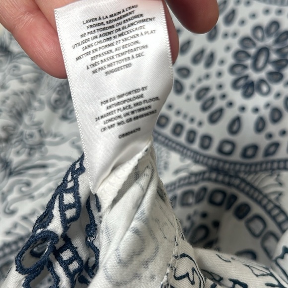 NWOT Anthropologie Maeve Ester Eyelet Top Scalloped Hem Embroidered Size Small - Picture 16 of 17